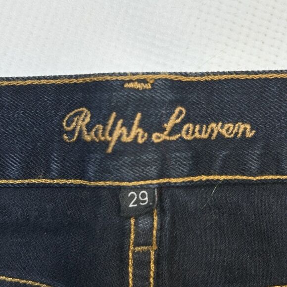 Ralph Lauren Low Rise Straight Leg Denim Jeans Dark Wash 29 Tall 34” Inseam NEW - Picture 6 of 10